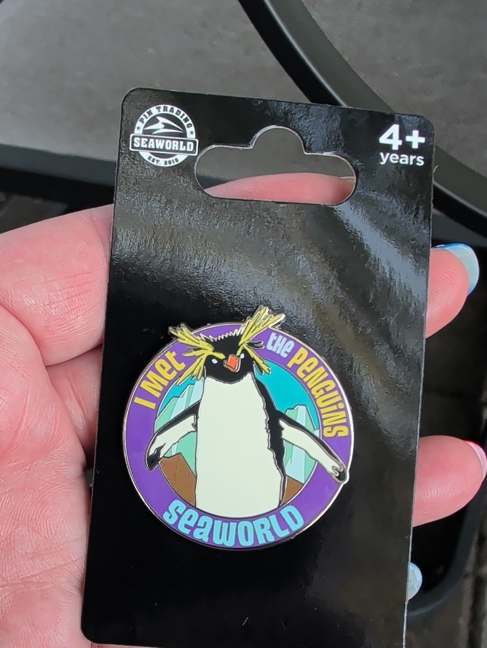 Sea World I Met the Penguin Trading Pin